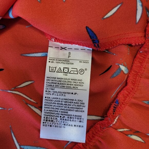 NWT BANANA REPUBLIC | Ruffle-Hem Swing Shift Dress Patterned | Sz. S - Picture 5 of 7